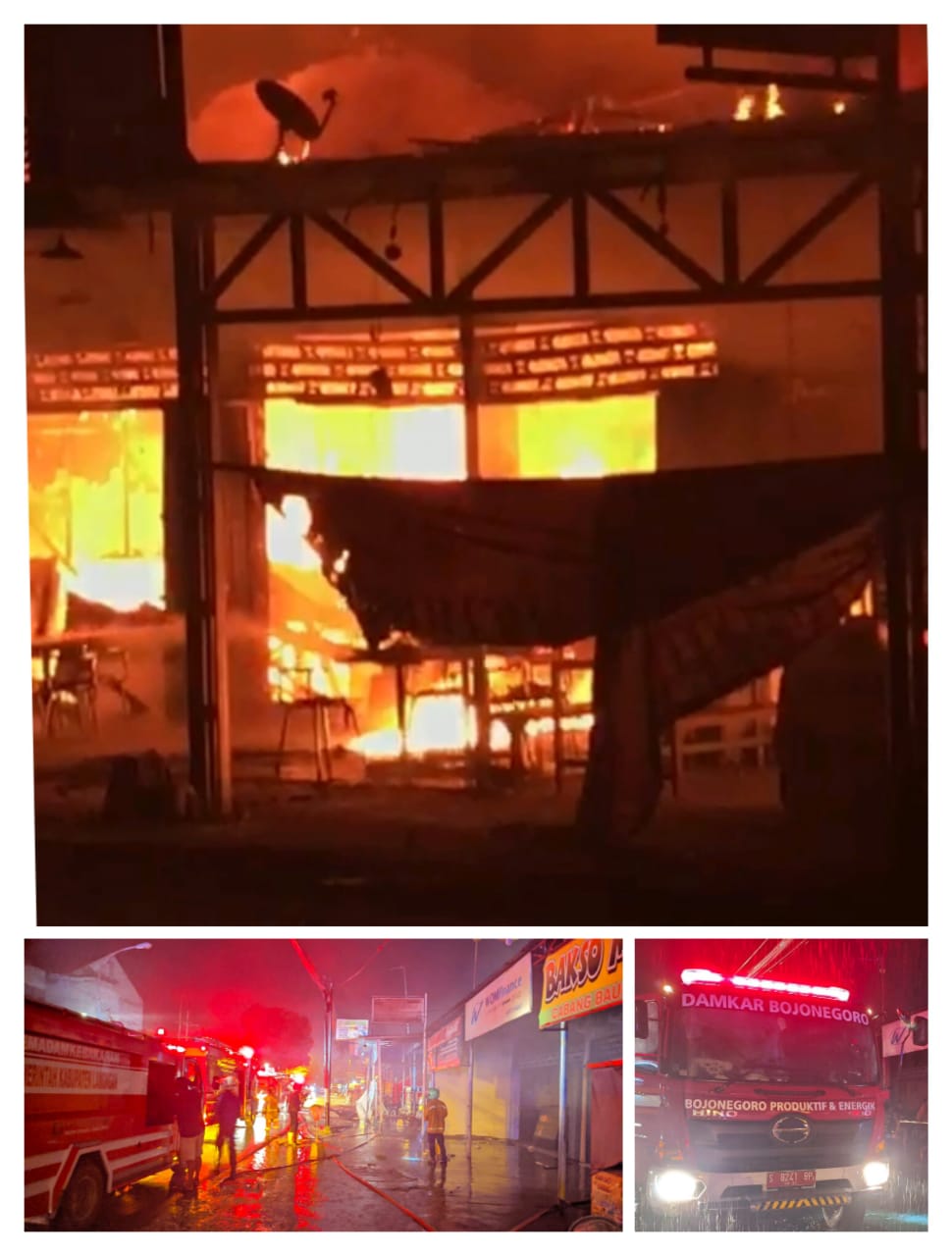 7 Ruko Terbakar  di Kecamatan Babat