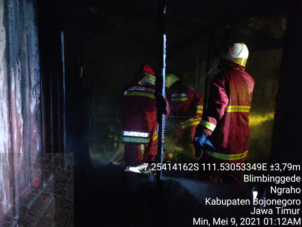 Ruko Pasar di Ds.Blimbing Gedhe Terbakar.
