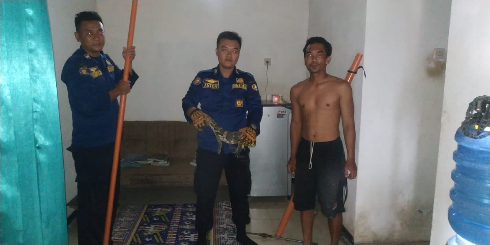 Biawak masuk rumah warga di Kec. Dander