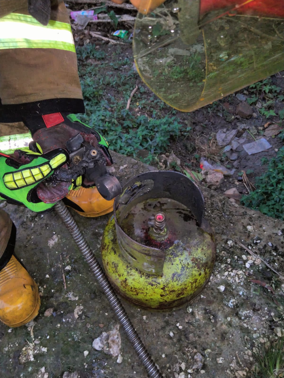 Kebocoran LPG, Kagetkan Warga Desa Nguncaran, Kecamatan Temayang.