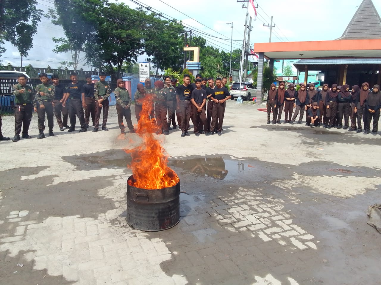 Kunjungan SAKA WIRA KARTIKA KORAMIL CEPU di Pos Bantu Padangan