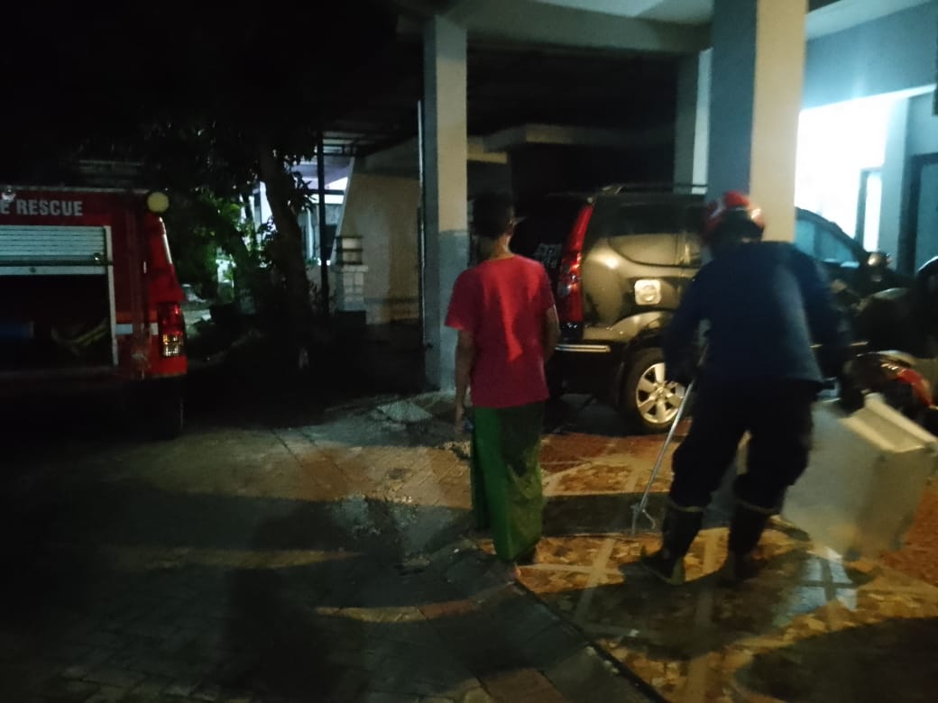 Damkarmat Bojonegoro Evakuasi Ular di Permukiman Warga Kelurahan Klangon
