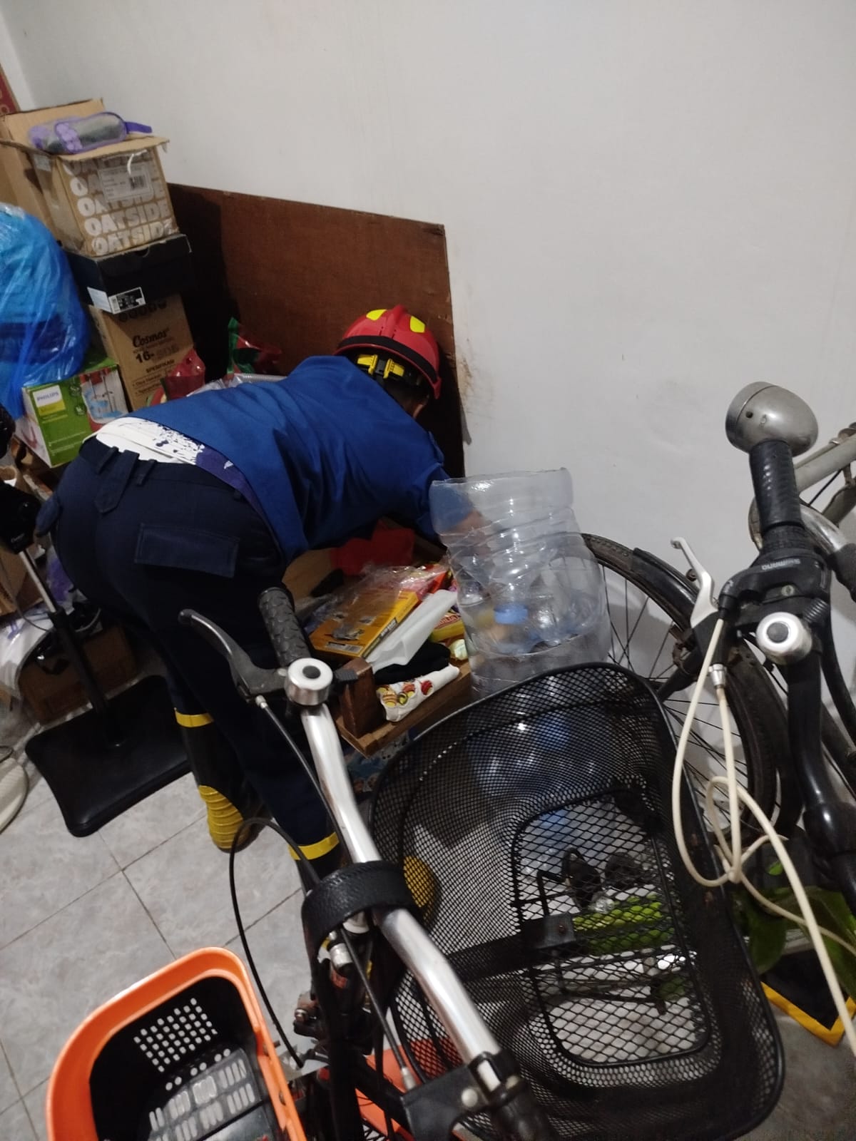 Damkarmat Bojonegoro Evakuasi Ular dari Rumah Warga di Kelurahan Ledok Kulon